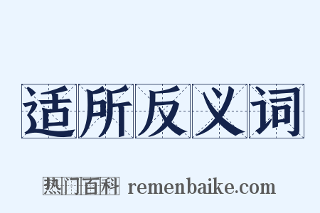 适所反义词是什么意思的图片